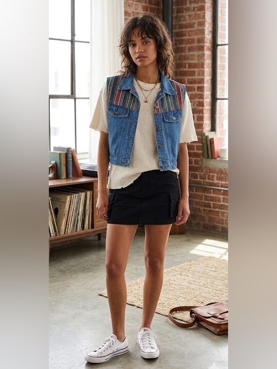california concepts Jackets & Blazers - Vintage 90’s California Concepts Denim Jean Cropped Vest